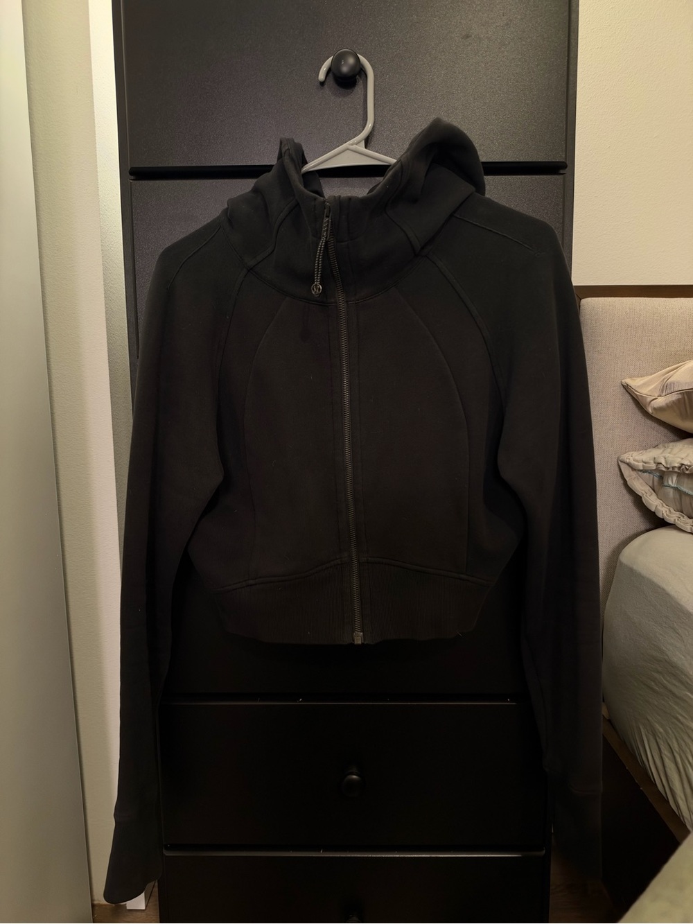 lululemon athletica Black Cropped Scuba Hooded zip up